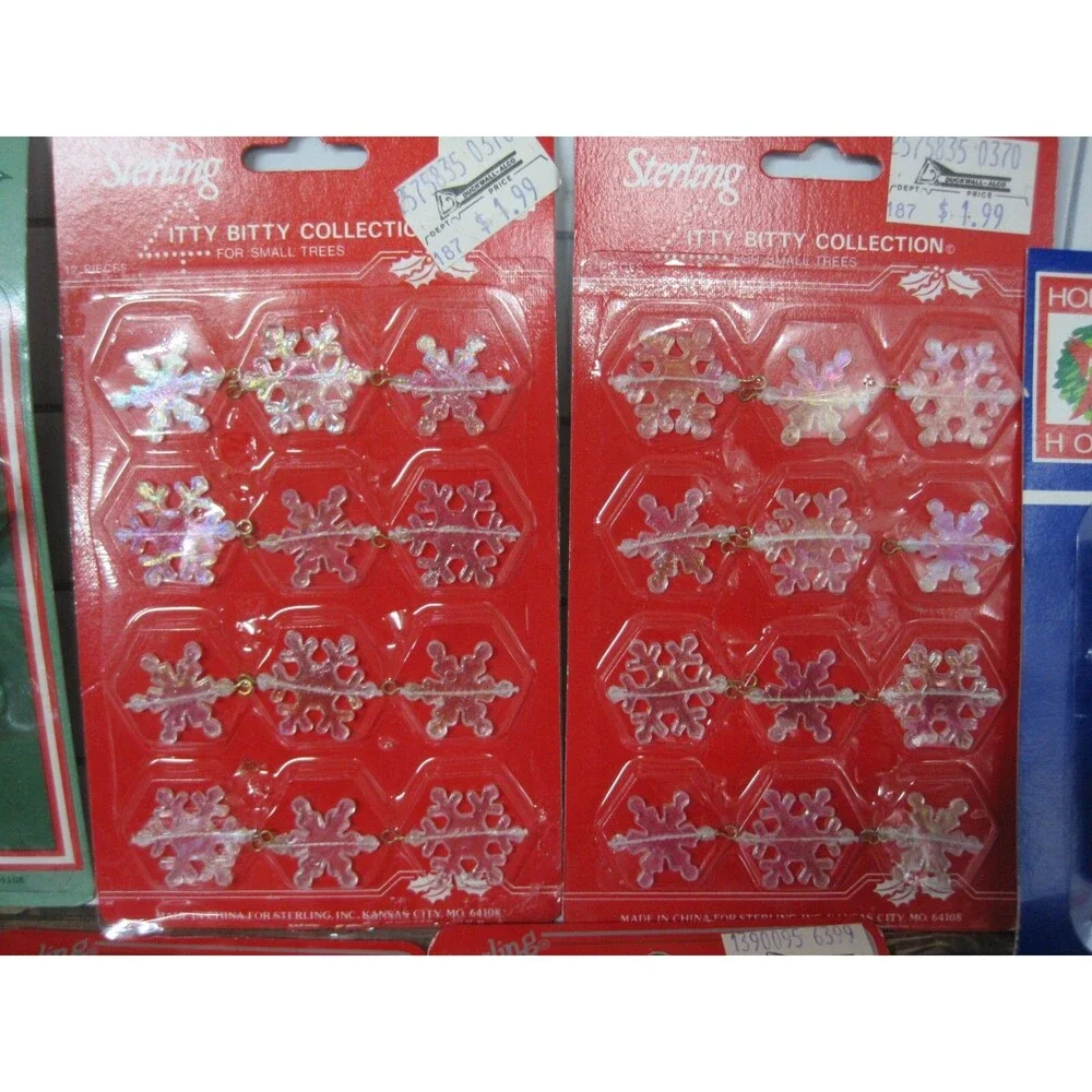 Huge Lot Sterling Itty Bitty Ornaments Tree Toppers Garland Mini Christmas Tree